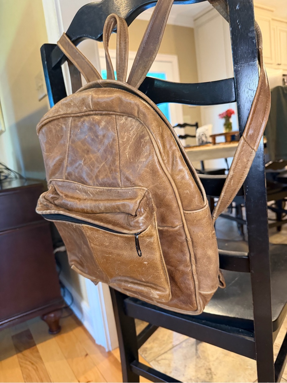 Genuine Leather Backpack Distressed Boho Mexico - Picture 3 of 15